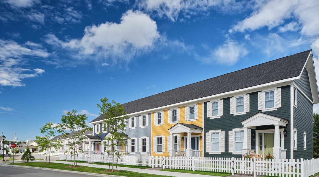 Colourful townhouses