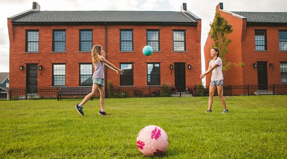 Girls playing Foundation Park